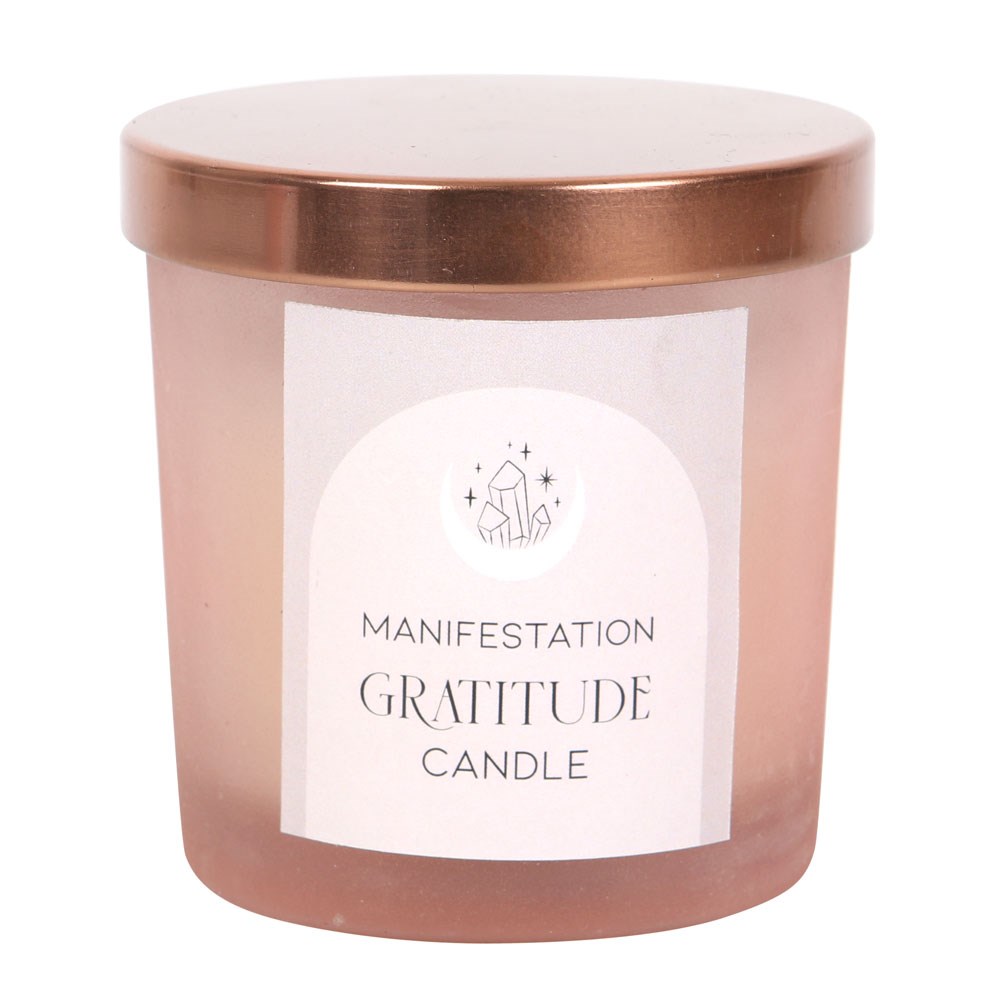 Gratitude Wild Rose Crystal Chip Candle2