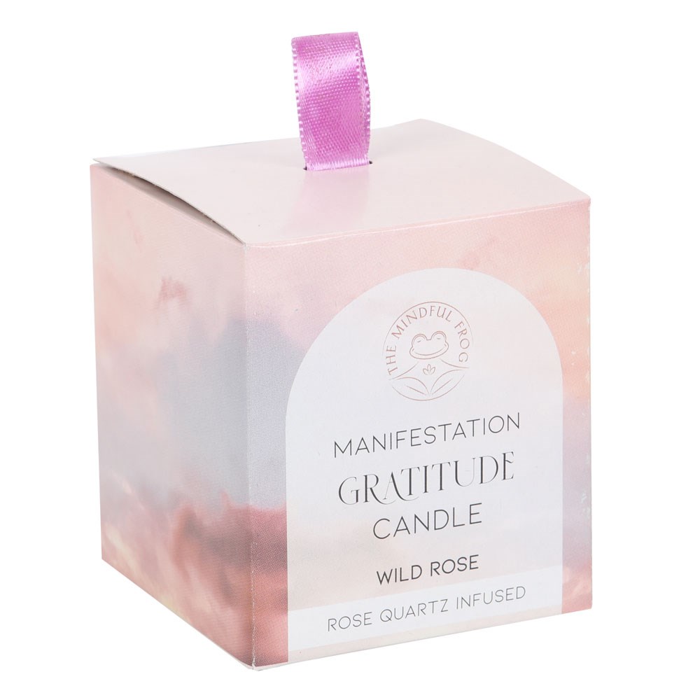 Gratitude Wild Rose Crystal Chip Candle4