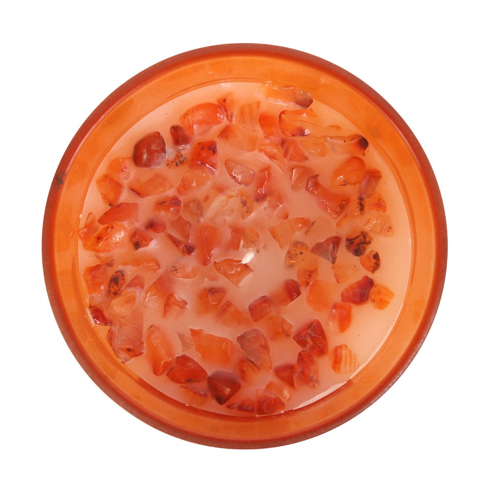 Sacral Chakra Orange Crystal Chip Candle1