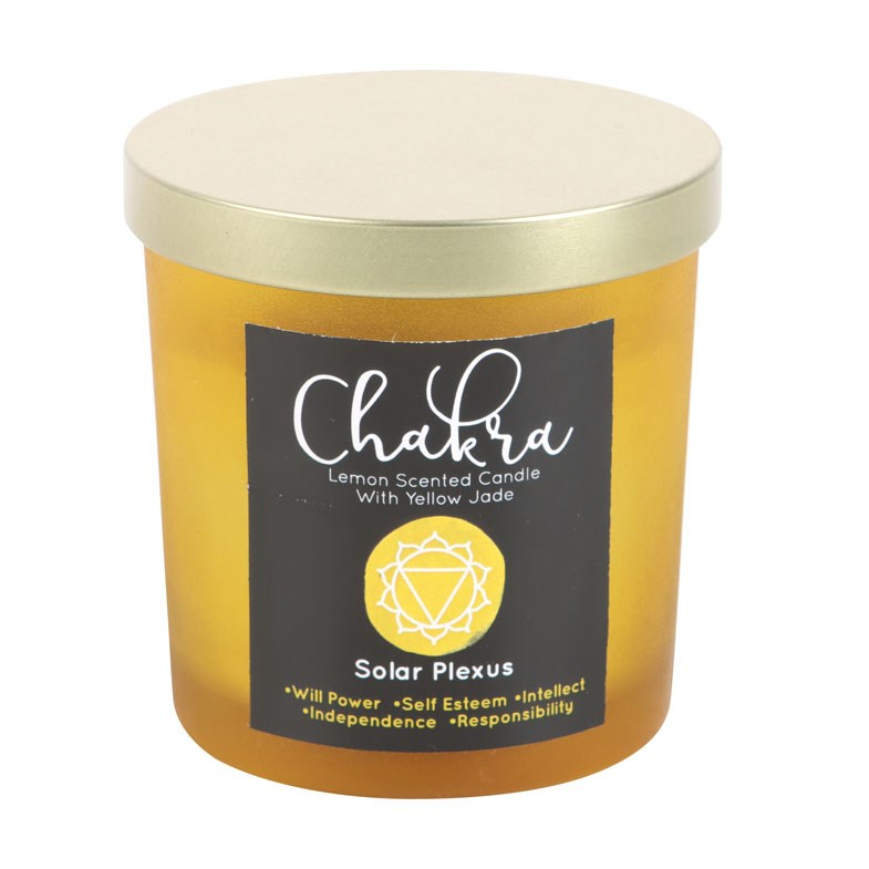Solar Plexus Chakra Lemon Crystal Chip Candle2