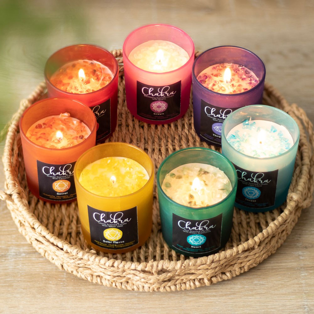 Solar Plexus Chakra Lemon Crystal Chip Candle4