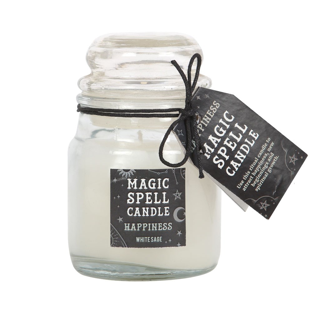 White Sage 'Happiness'  Spell Candle Jar