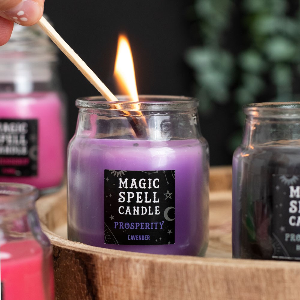 Lavender 'Prosperity'  Spell Candle Jar2