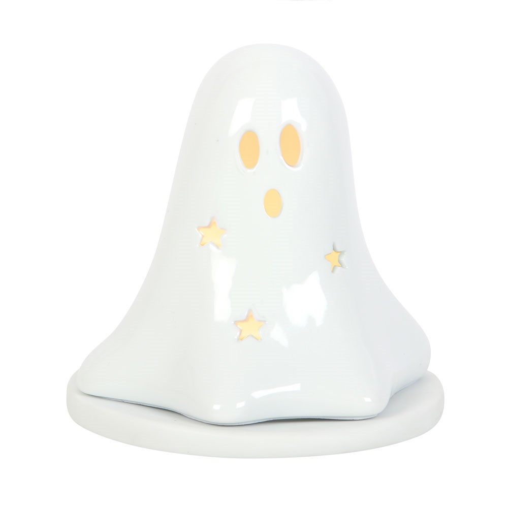 Ceramic Ghost Tealight & Incense Cone Holder5