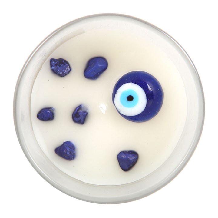 All Seeing Eye White Sage Crystal Chip Protection Candle1