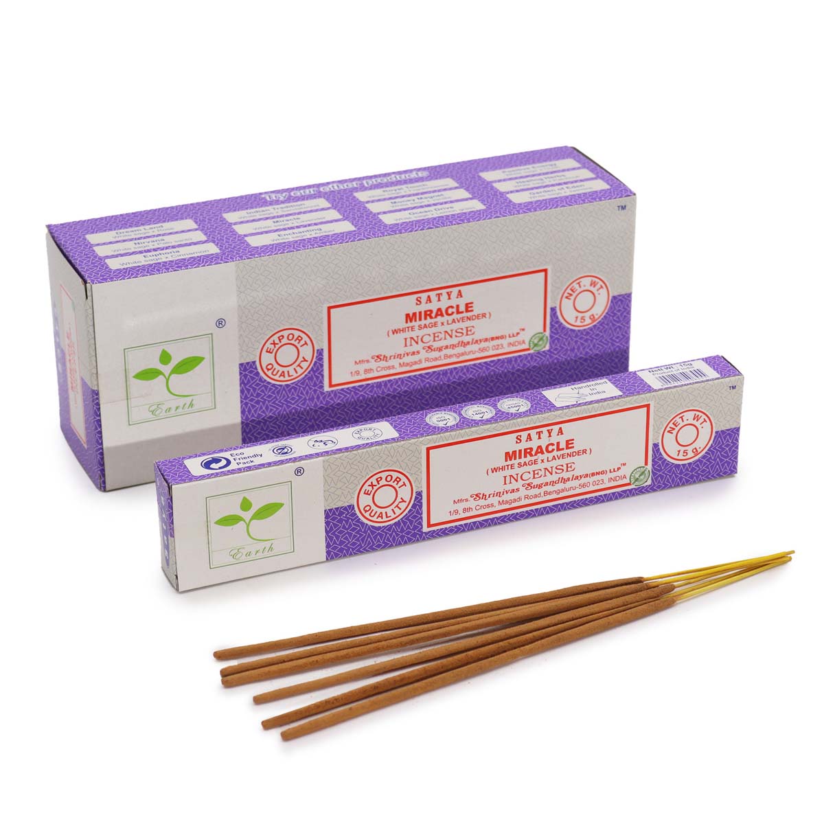 Satya Incense - Miracle (White Sage & Lavender)