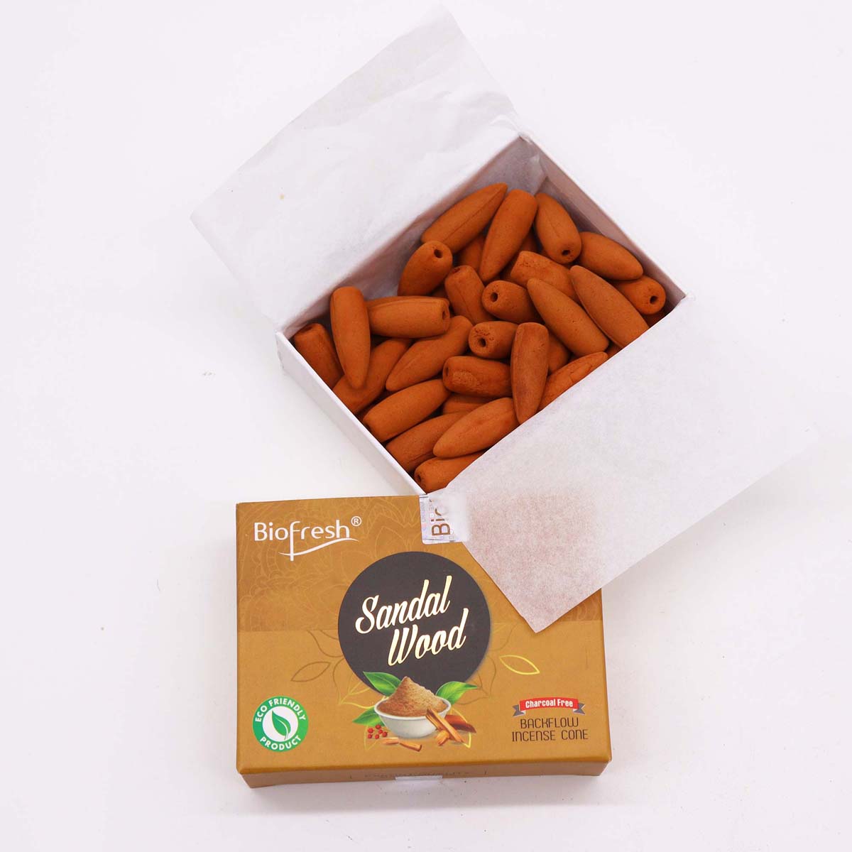 Biofresh Backflow Incense Cones - Sandalwood1