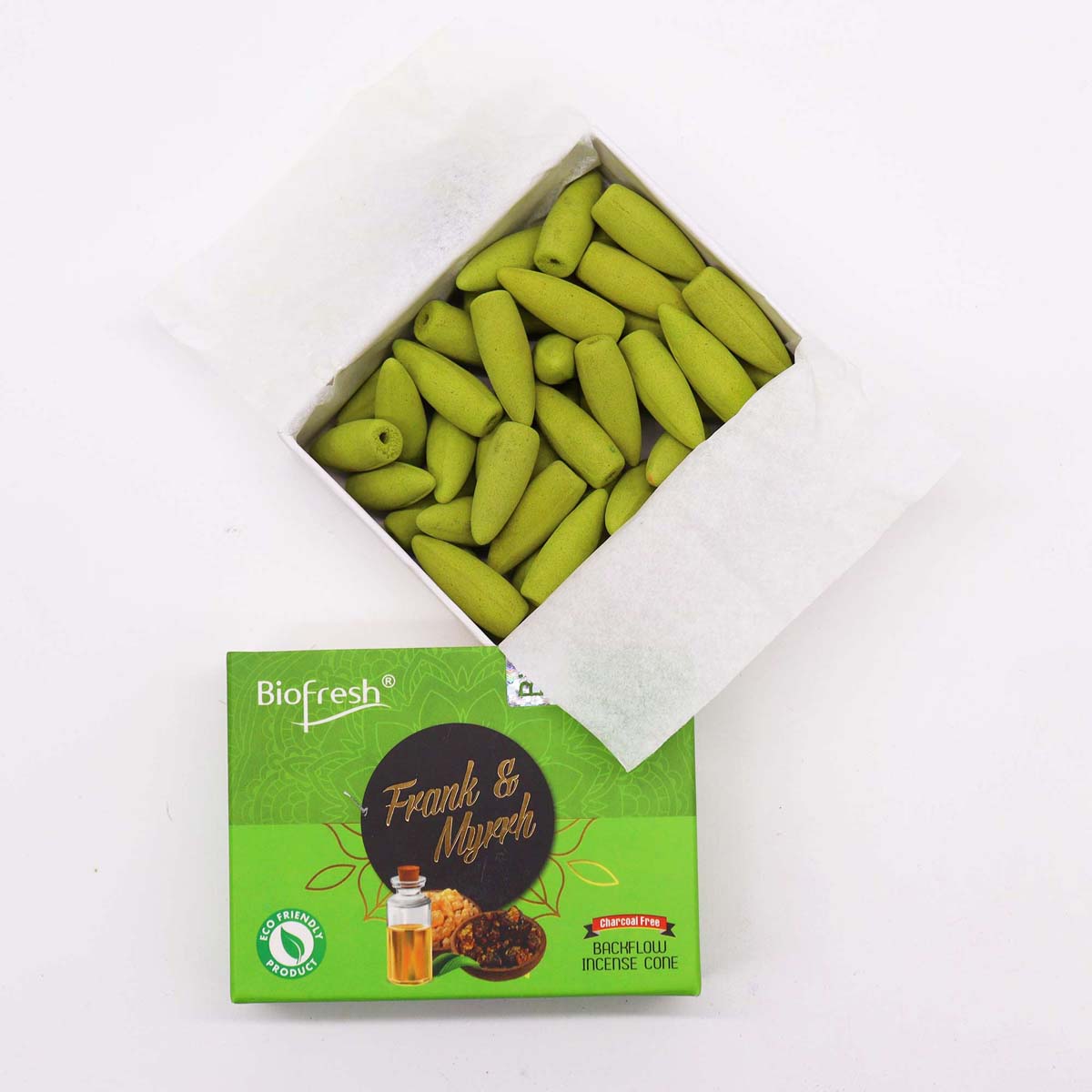 Biofresh Backflow Incense Cones - Frank & Myrrh1