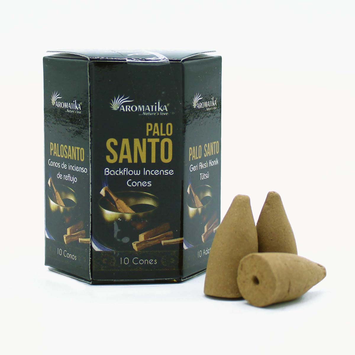 Pack of 10 Masala Backflow Incense Cones - Palo Santo
