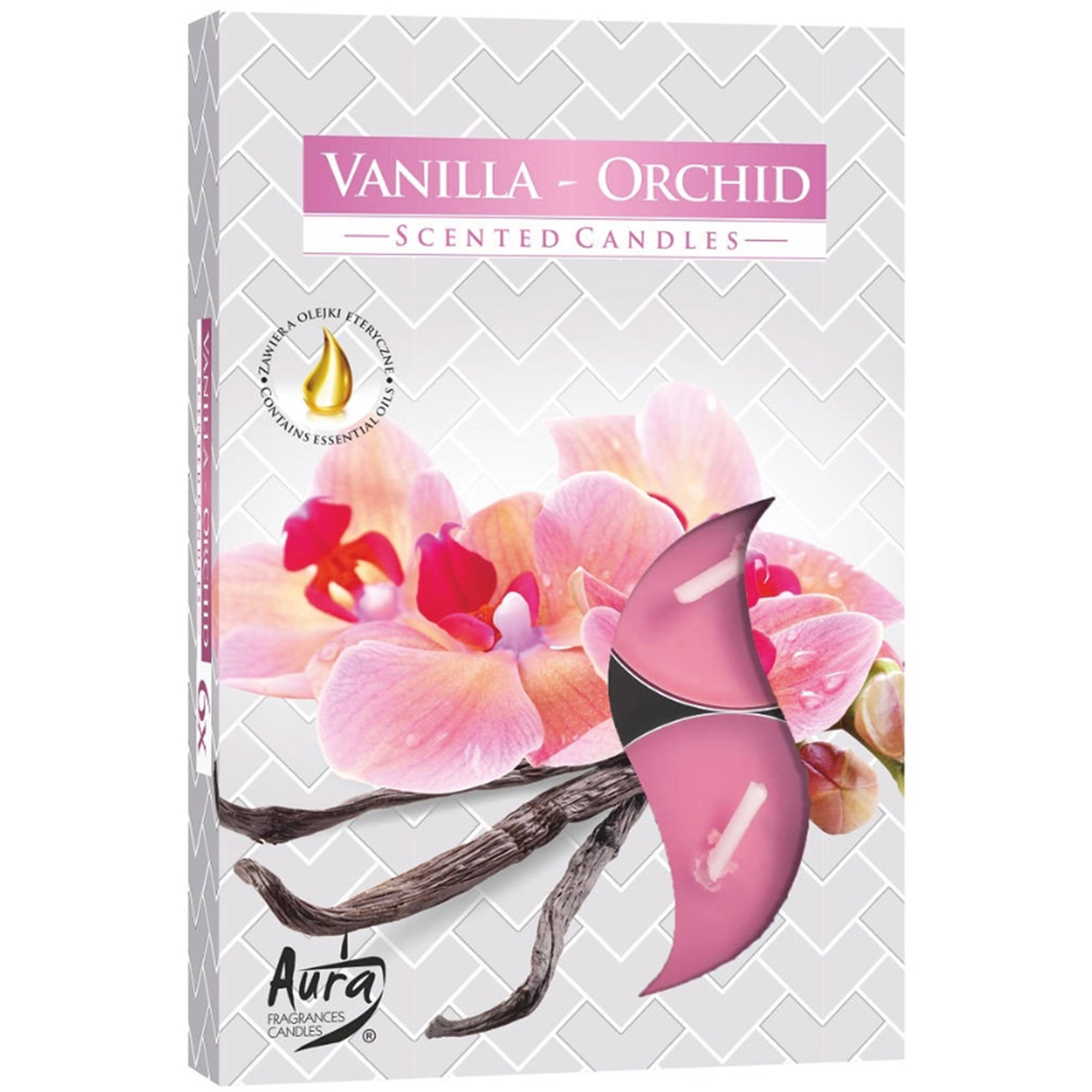 Set of 6 Scented Tealights - Vanilla & Orchid1
