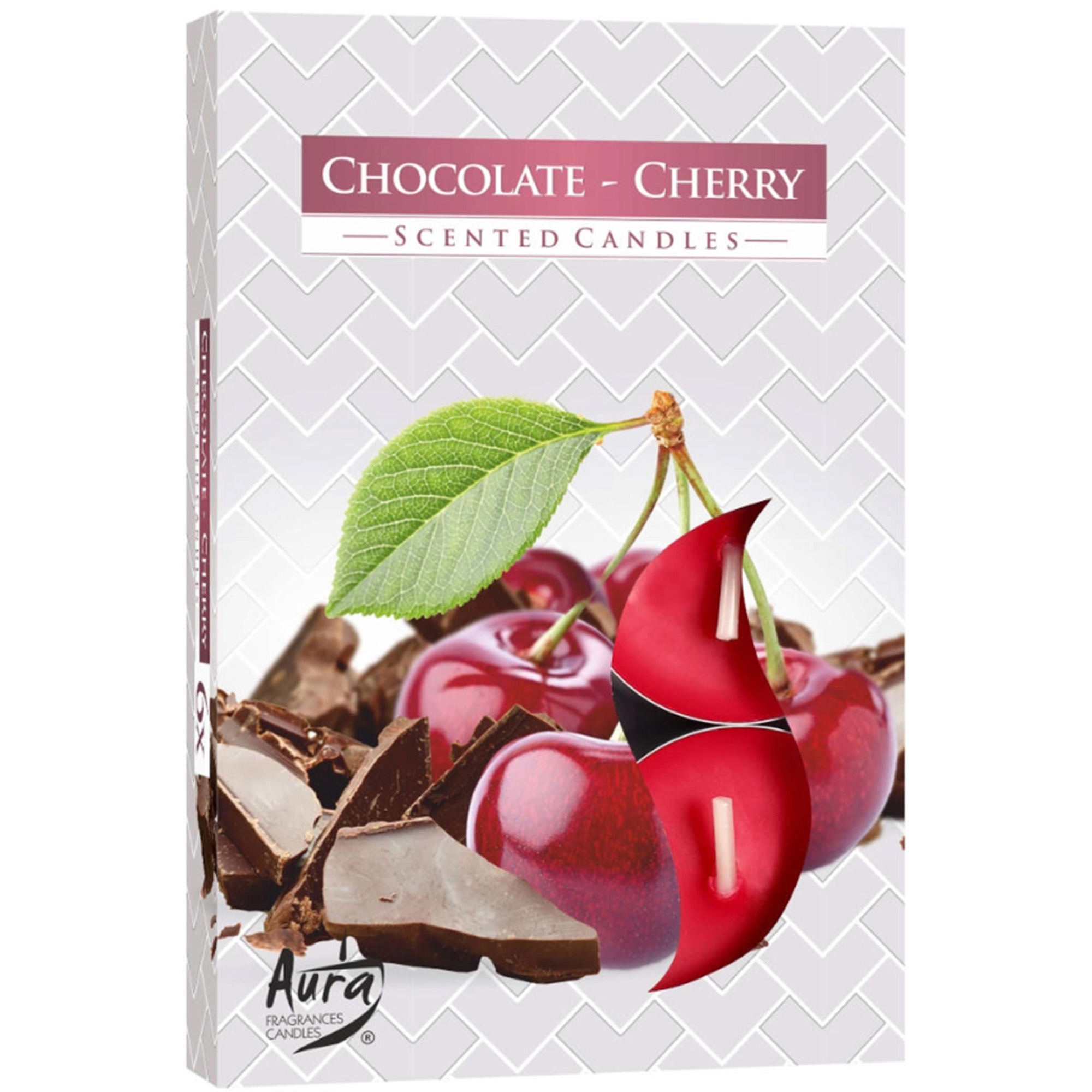 Set of 6 Scented Tealights - Chocolate & Sour Cherry1