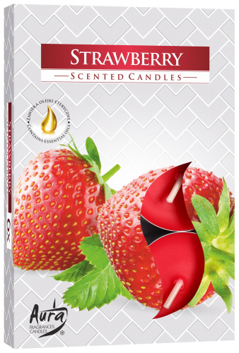 Set of 6 Scented Tealights - Strawberry1