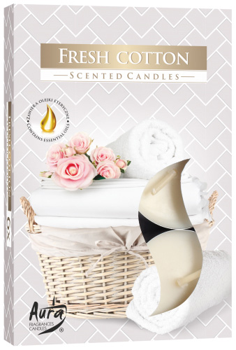 Set of 6 Scented Tealights - Fresh Cotton1