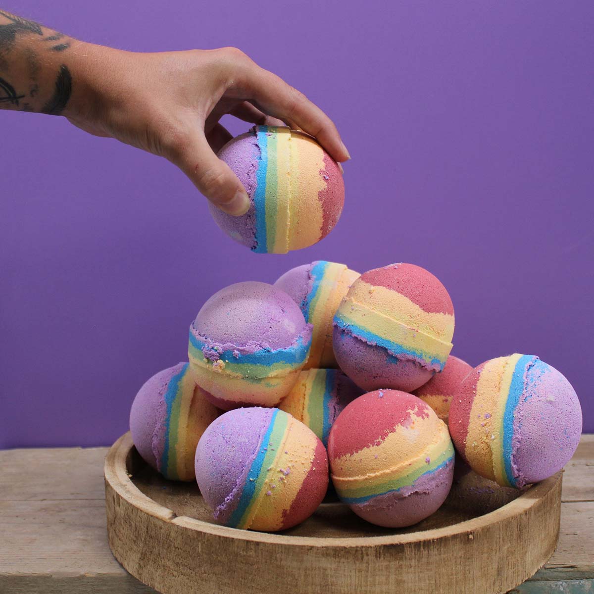 Rainbow Bath Bomb - Fruit Salad4