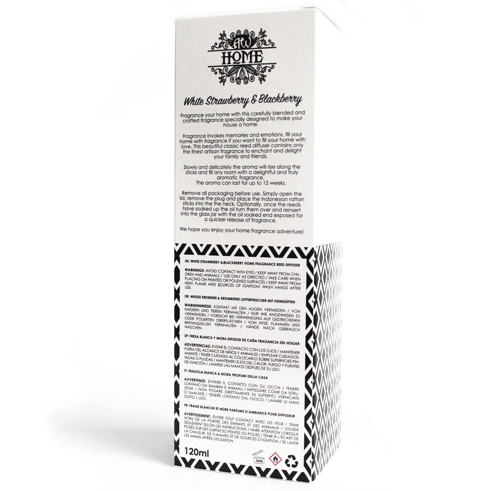 120ml Reed Diffuser - White Strawberry & Blackberry3