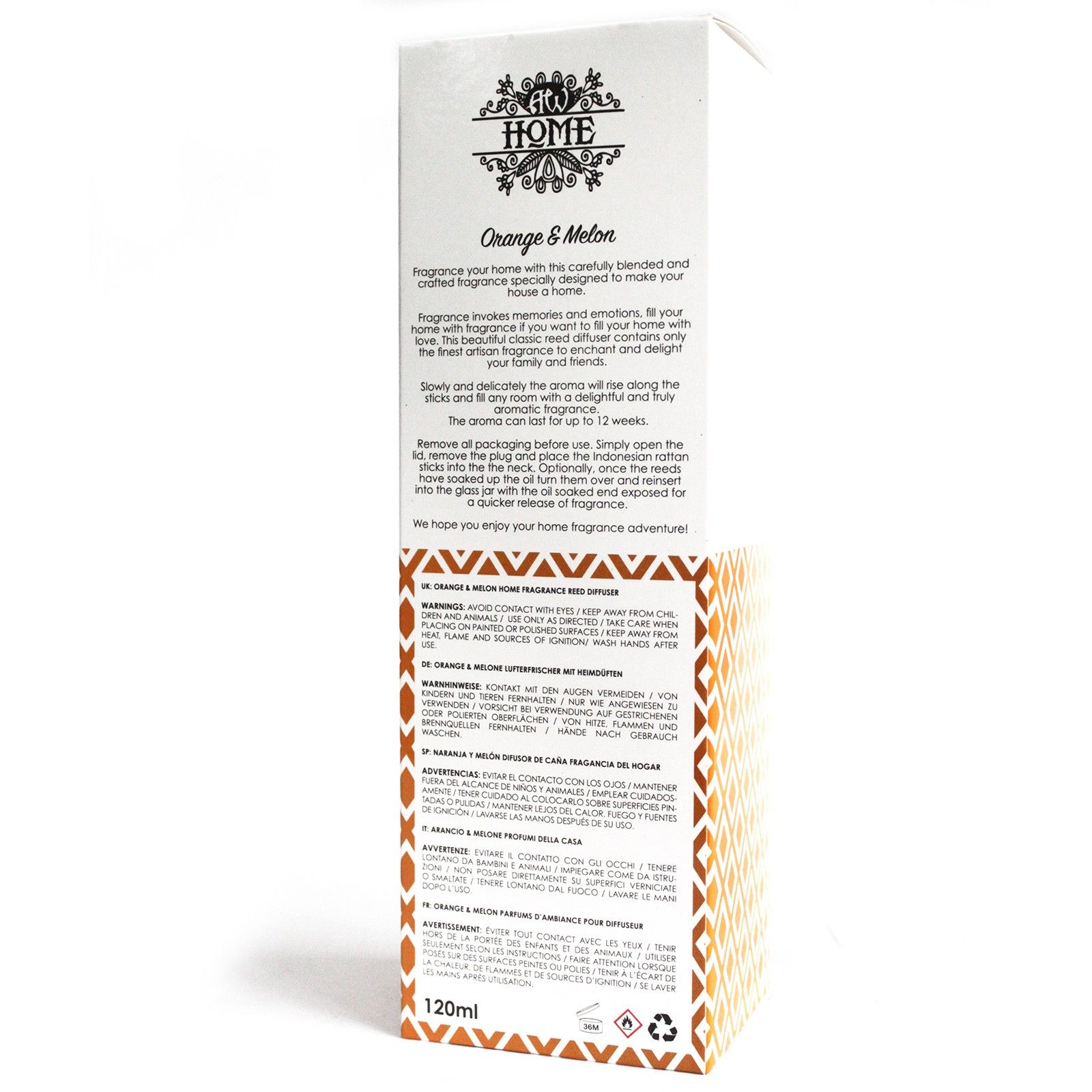 120ml Reed Diffuser - Orange & Melon3