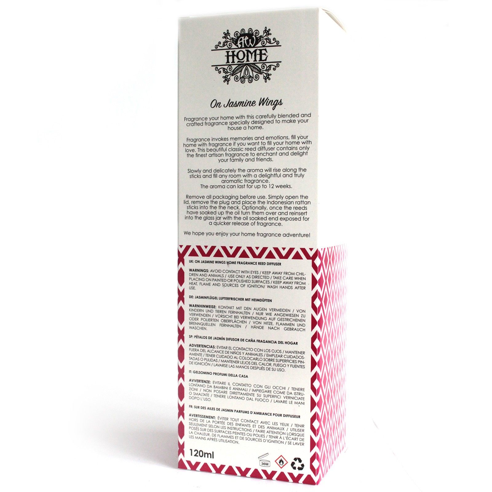 120ml Reed Diffuser - On Jasmine Wings3