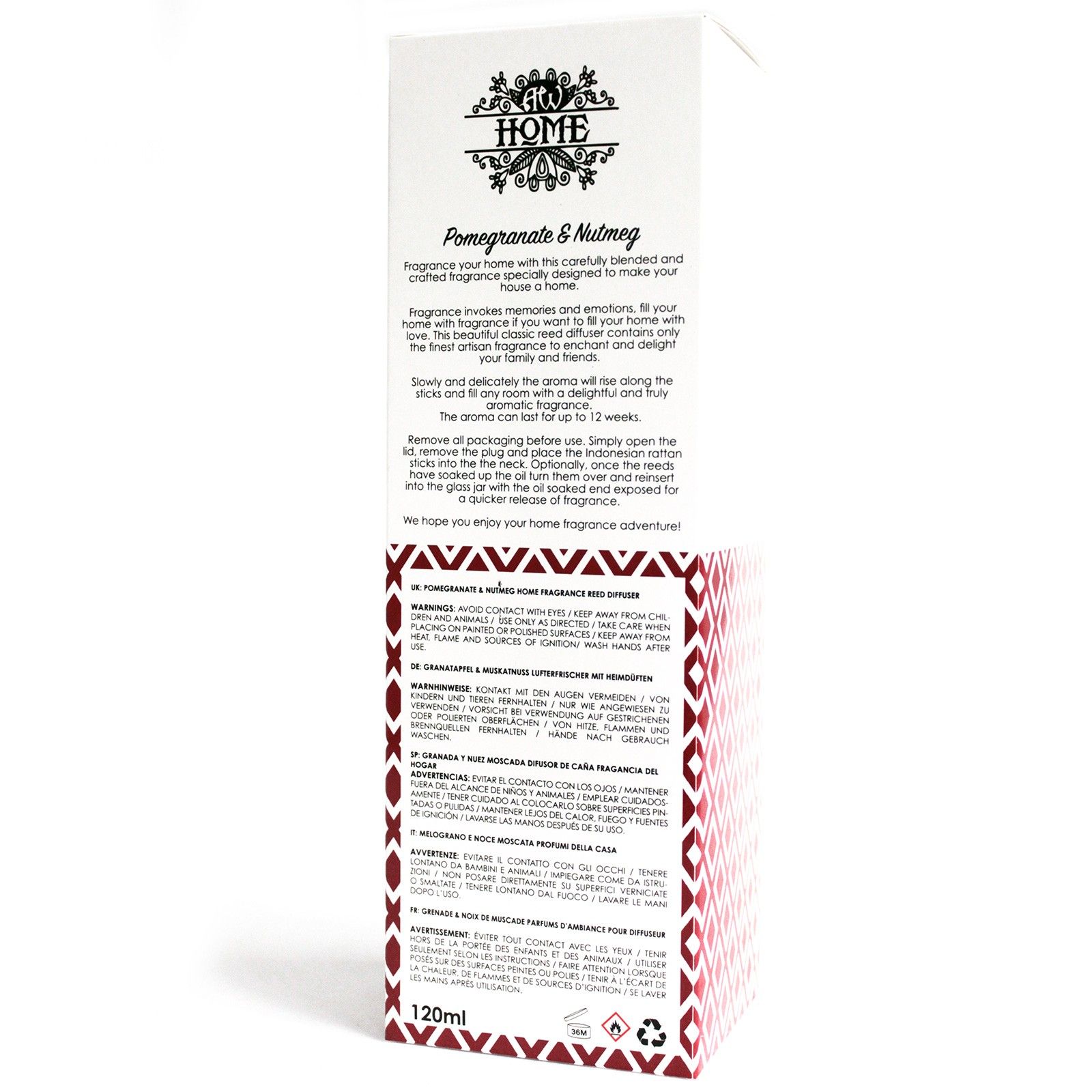 120ml Reed Diffuser - Pomegranate & Nutmeg3