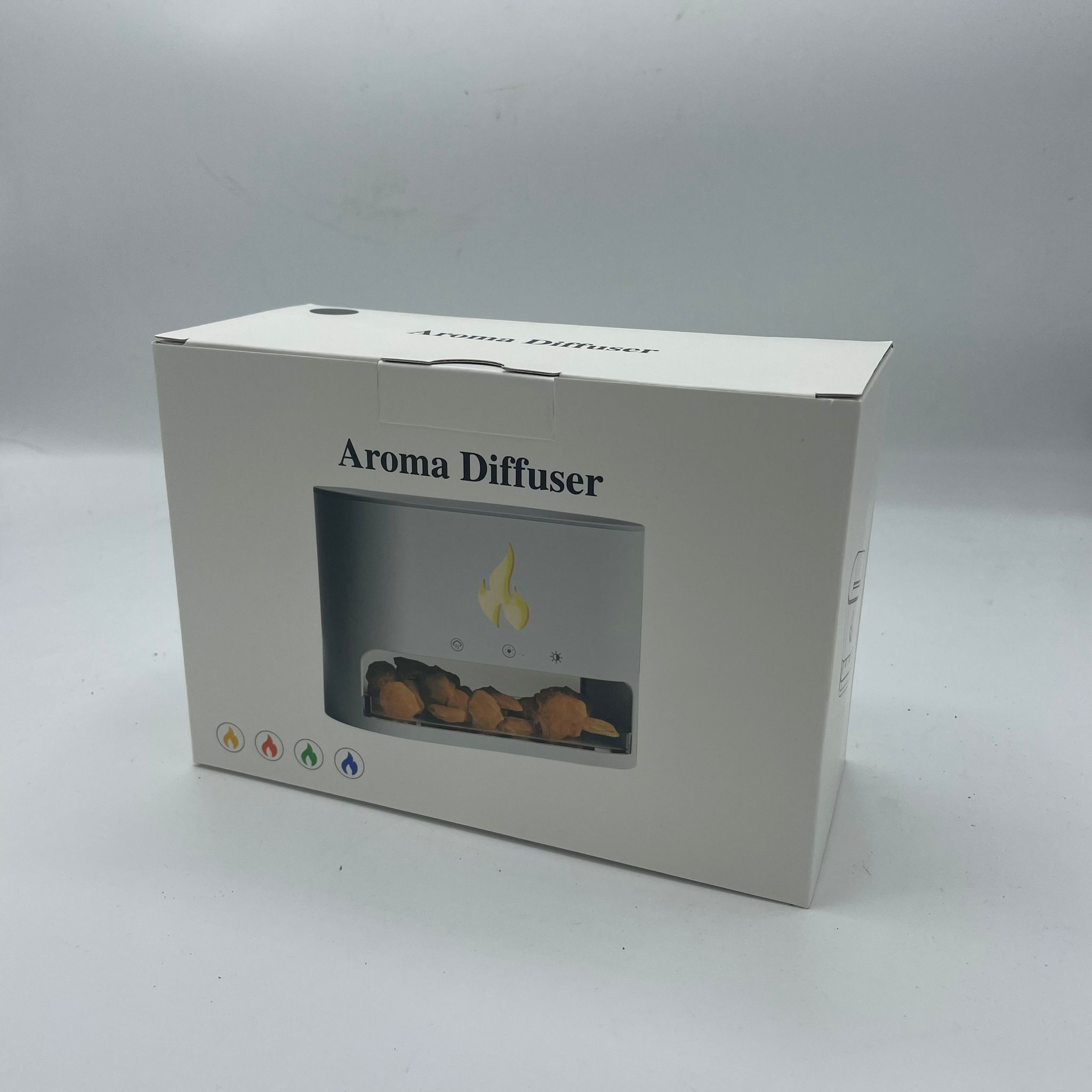 White Blaze Aroma Diffuser - Himalayan Salt Chamber - USB-C - Flame Effect (Salt included)1