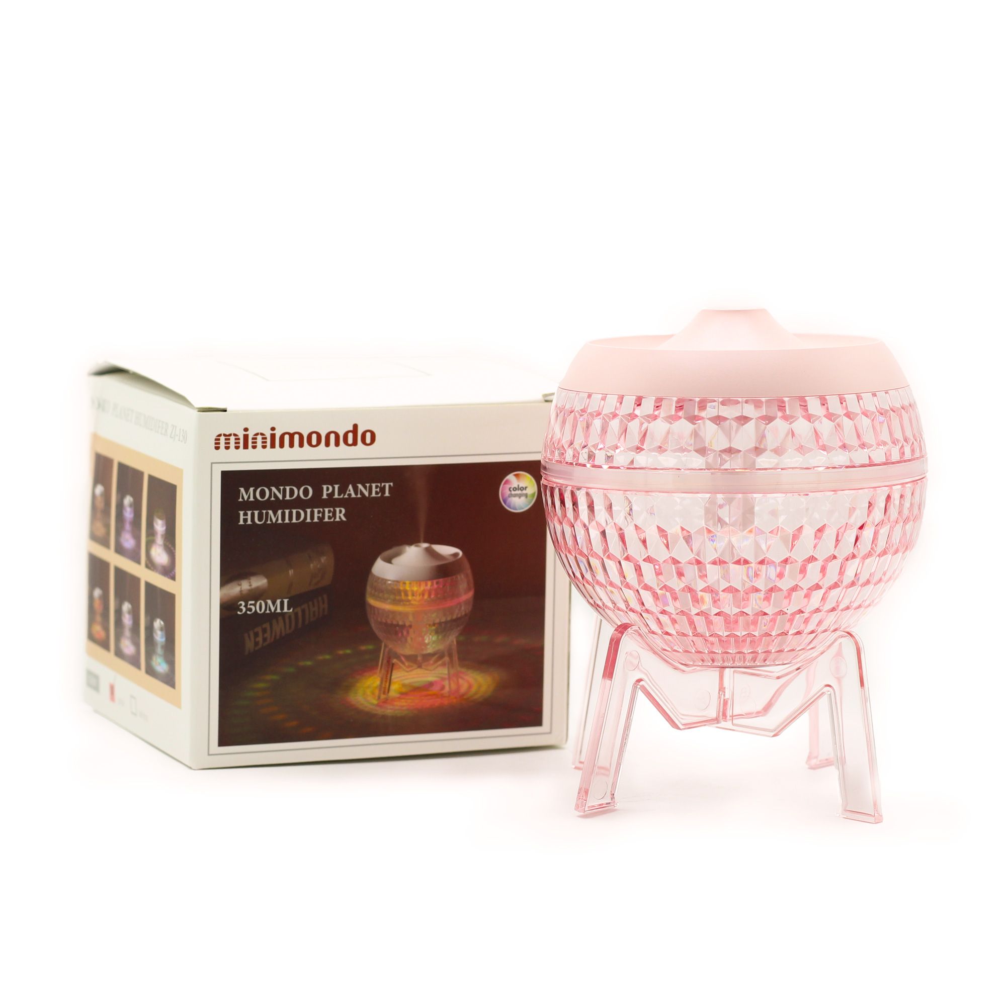 Pink Humidifier Mondo Planet - USB - Colour Change (down light)2