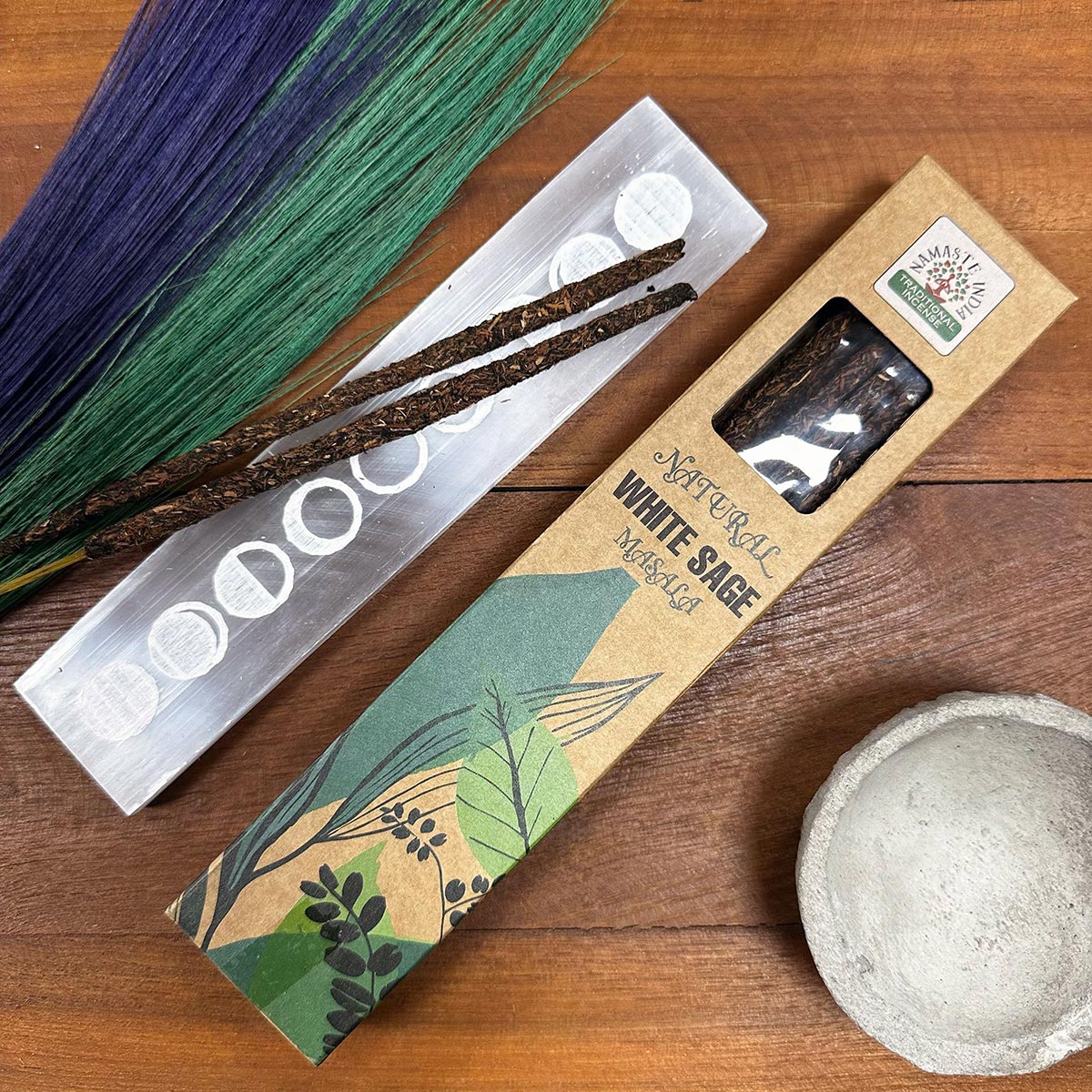 Natural Botanical Masala Incense - White Sage2