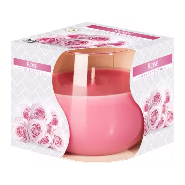 Scented Glass Jar Candle - Rose