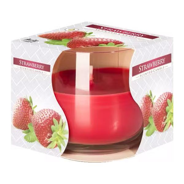 Scented Glass Jar Candle - Strawberry