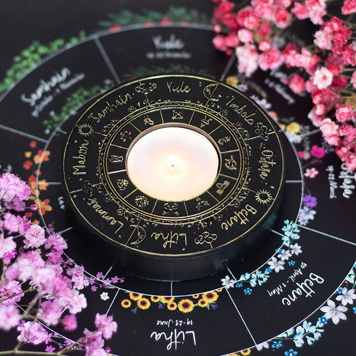 Wheel of the Year Tealight Candle Holder2