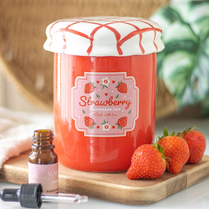 Strawberry Jam Jar Oil Burner and Wax Warmer3