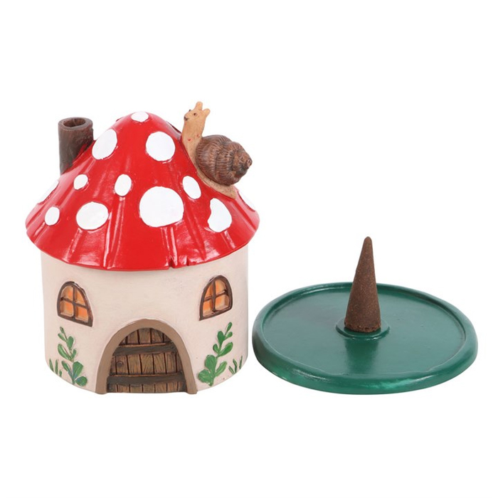 Mushroom House Resin Incense Cone Burner1