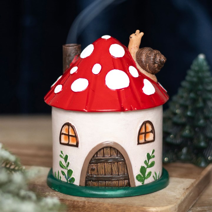Mushroom House Resin Incense Cone Burner5