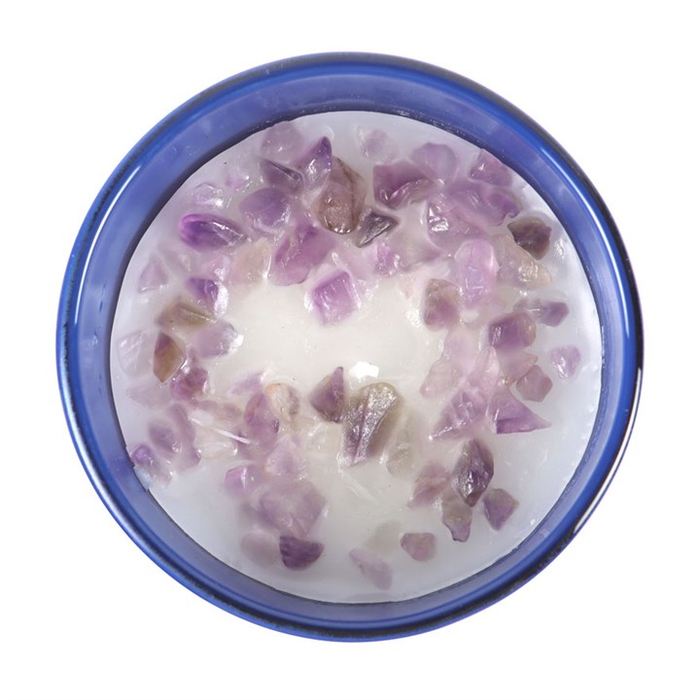 The Moon Amethyst Crystal Chip Candle2