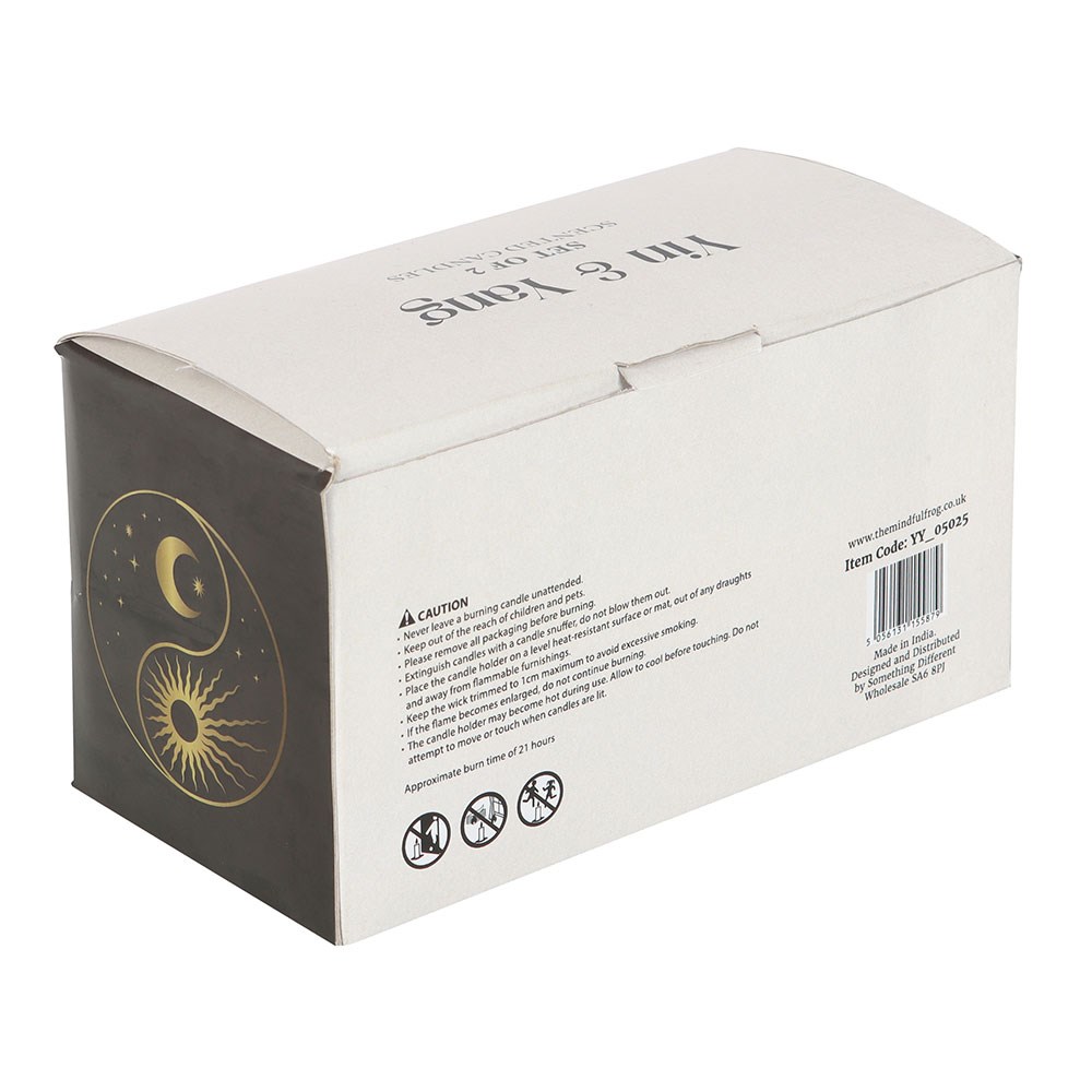 Set of 2 Yin Yang Black Oud & Coconut Candles3