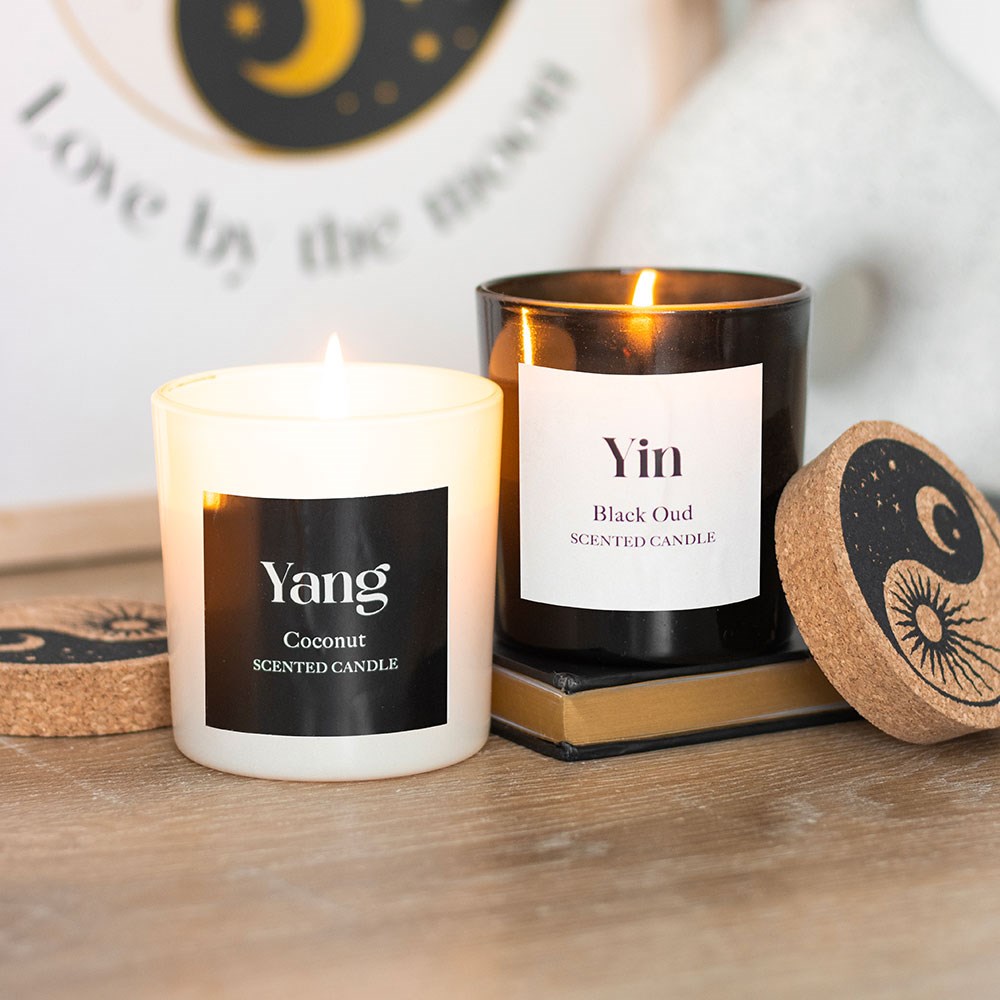 Set of 2 Yin Yang Black Oud & Coconut Candles4