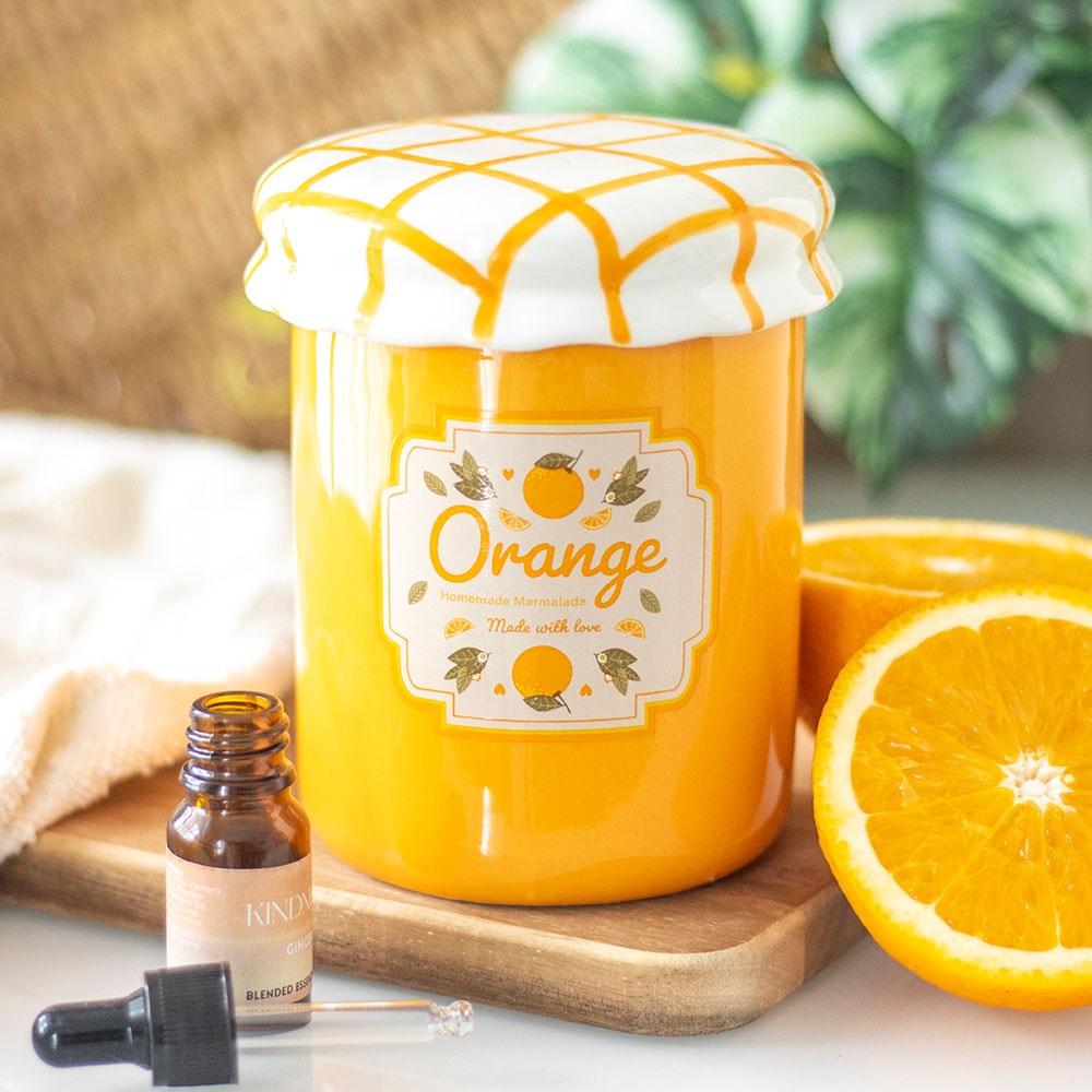 Orange Marmalade Jar Oil Burner and Wax Warmer3