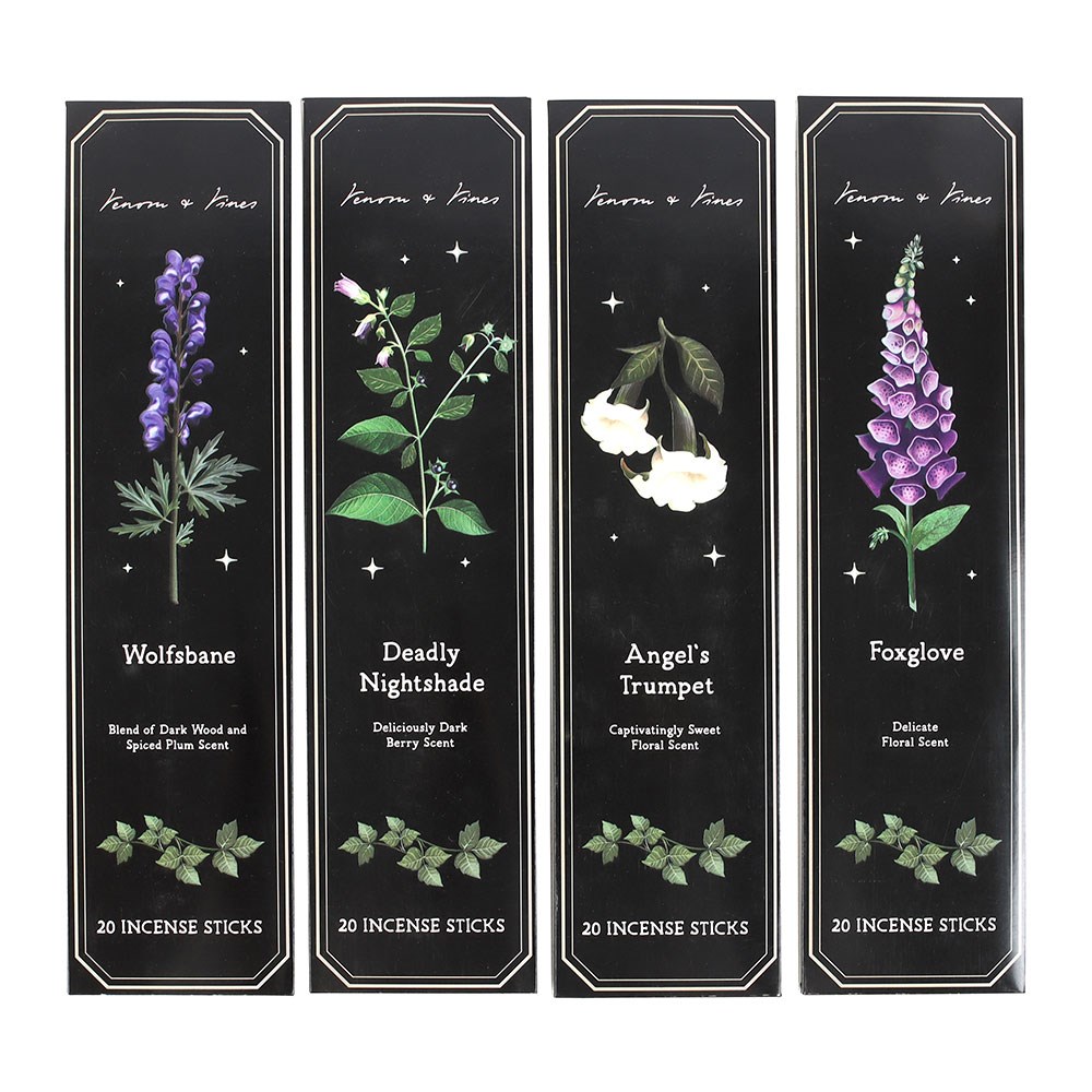 Set of 4 Poisonous Plants Incense Stick Packs1