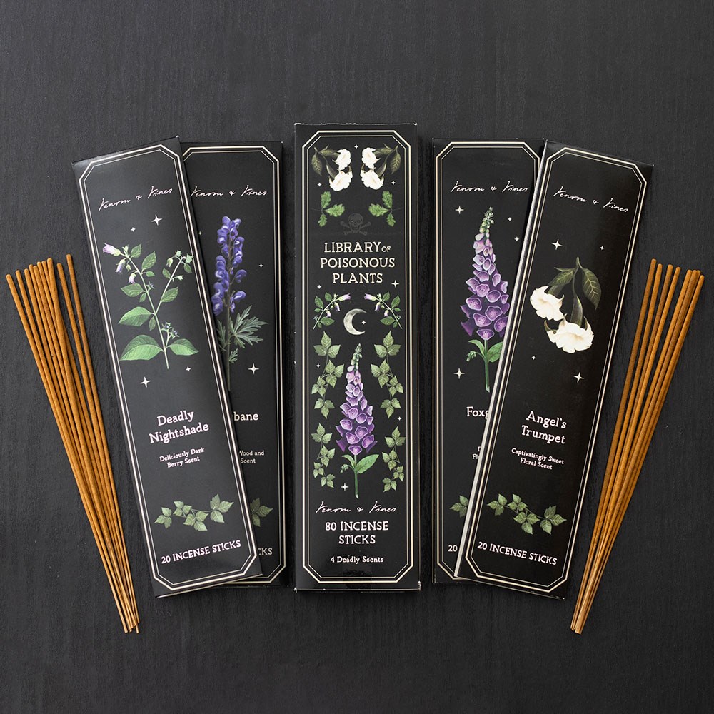 Set of 4 Poisonous Plants Incense Stick Packs3