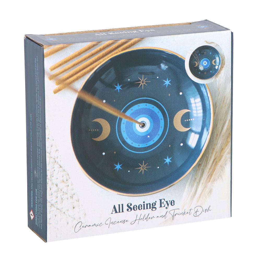 Blue All Seeing Eye Print Incense Holder3