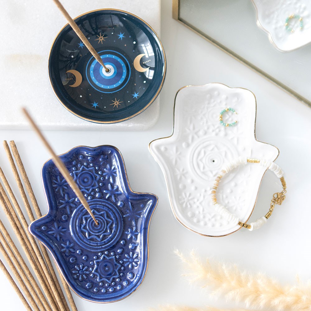 Blue All Seeing Eye Print Incense Holder4