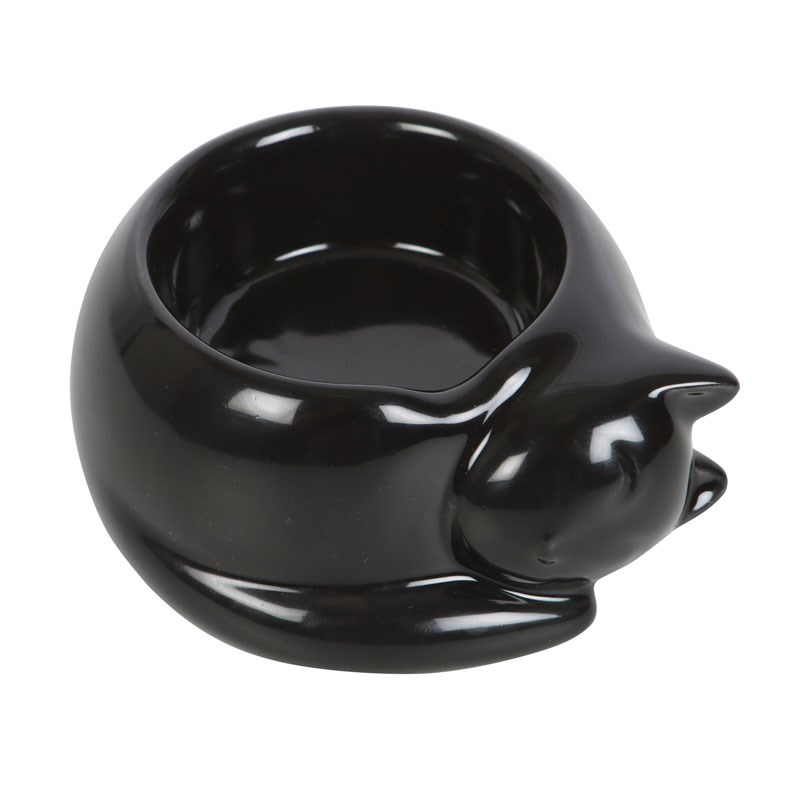 Black Cat Ceramic Tealight Candle Holder2