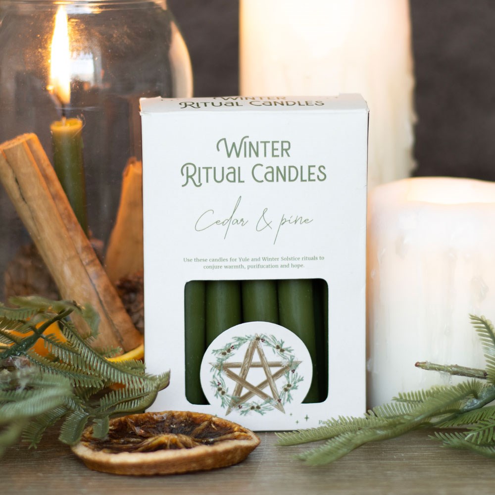 Cedar & Pine Winter Ritual Spell Candles4