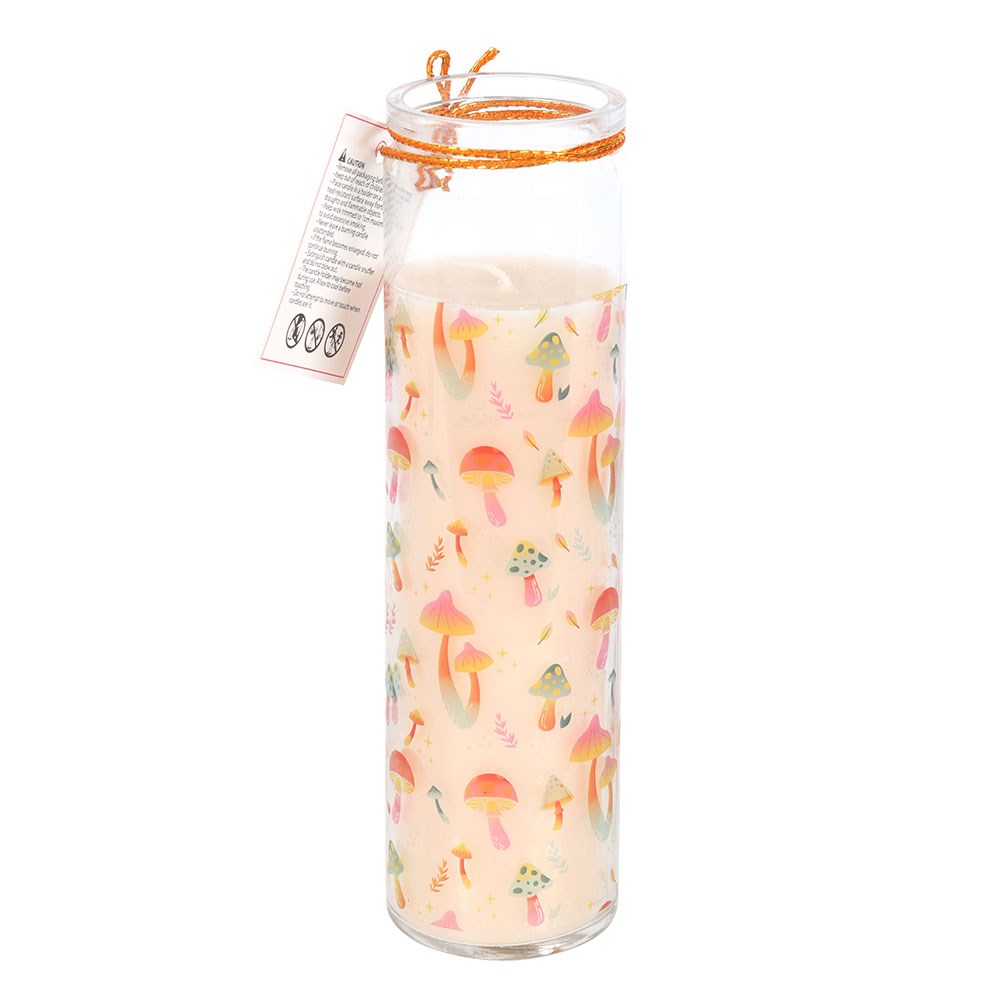 Funky Fungi Mushroom Print Tube Candle2