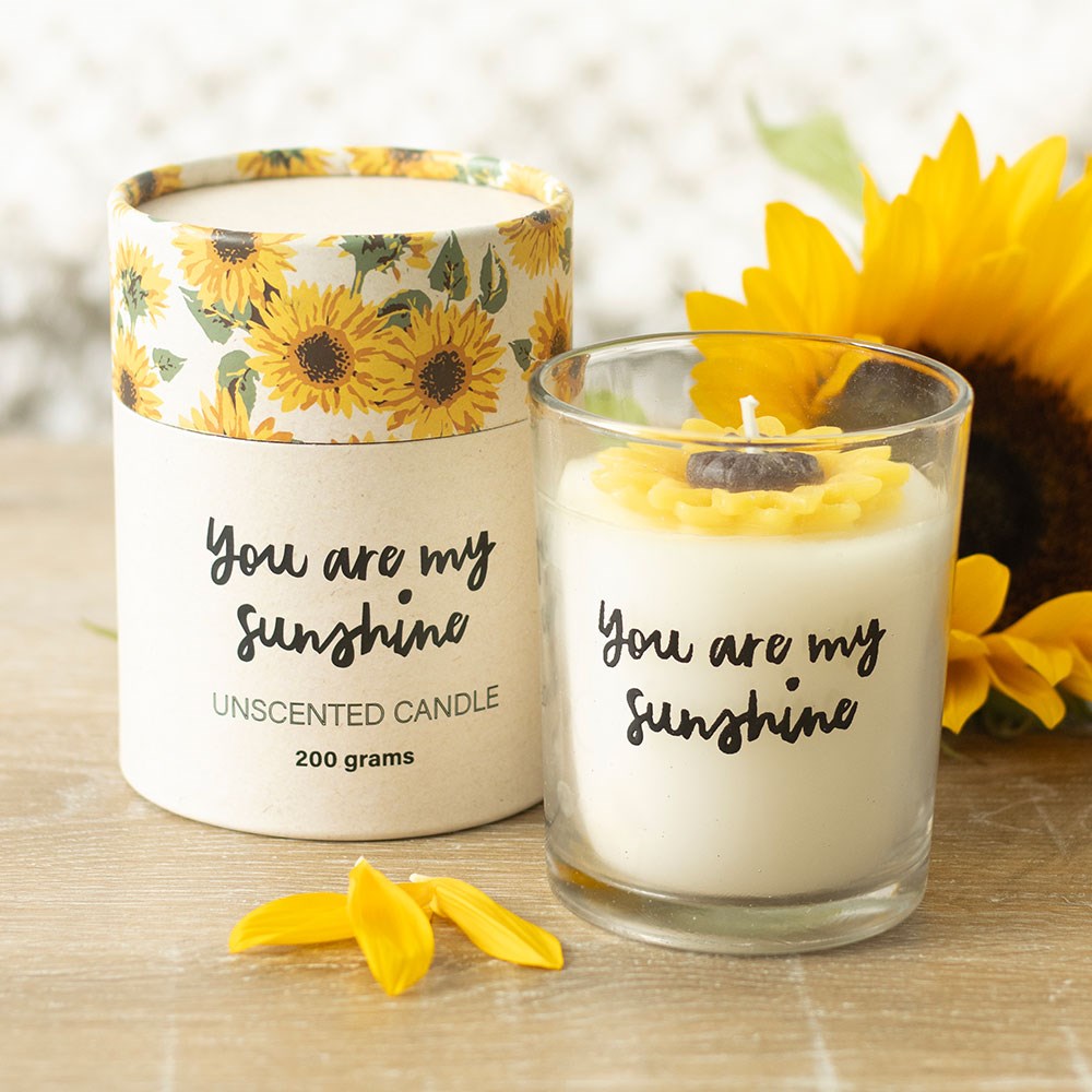 You Are My Sunshine Candle with 3D Sunflower4