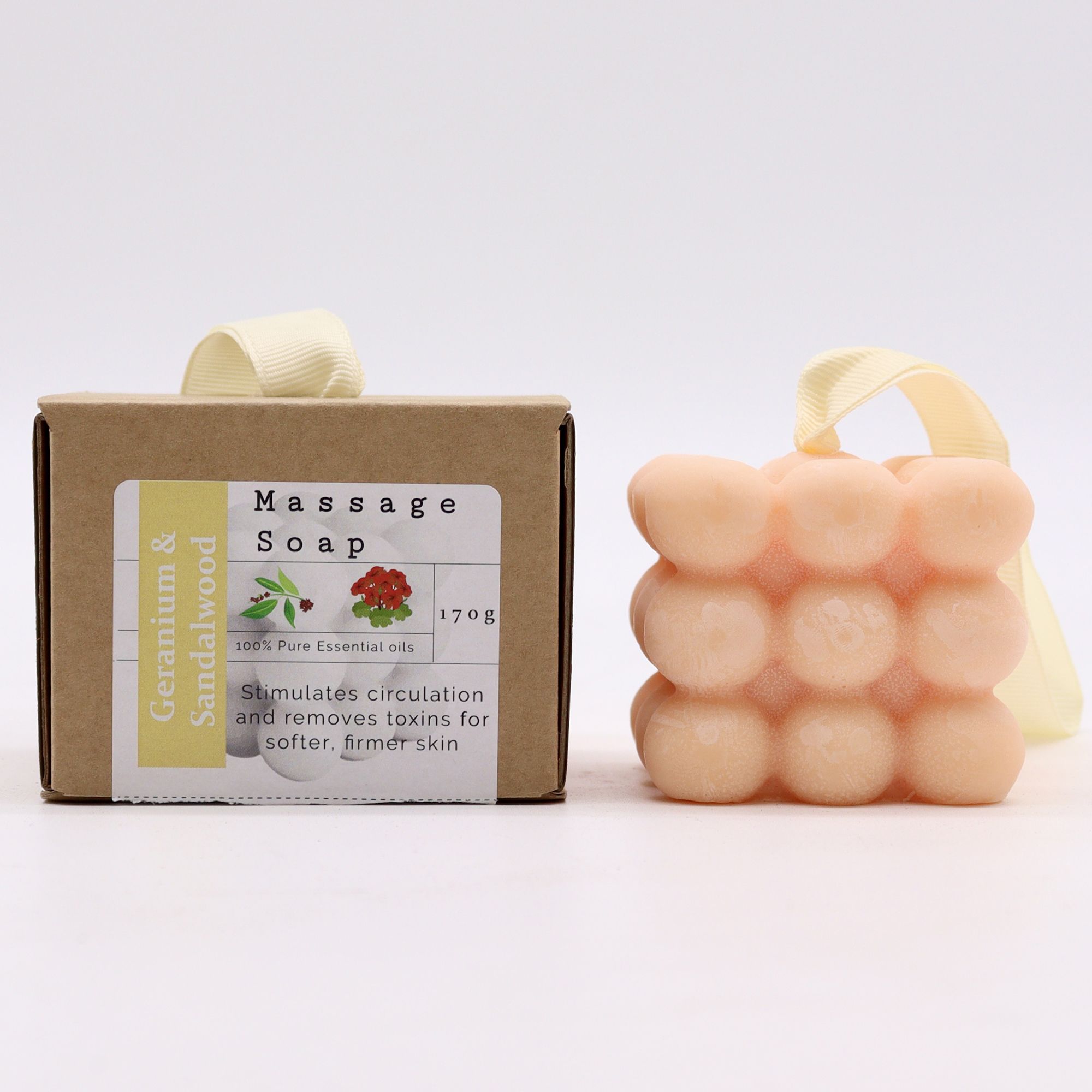 Massage Soap - Geranium & Sandalwood 170g1