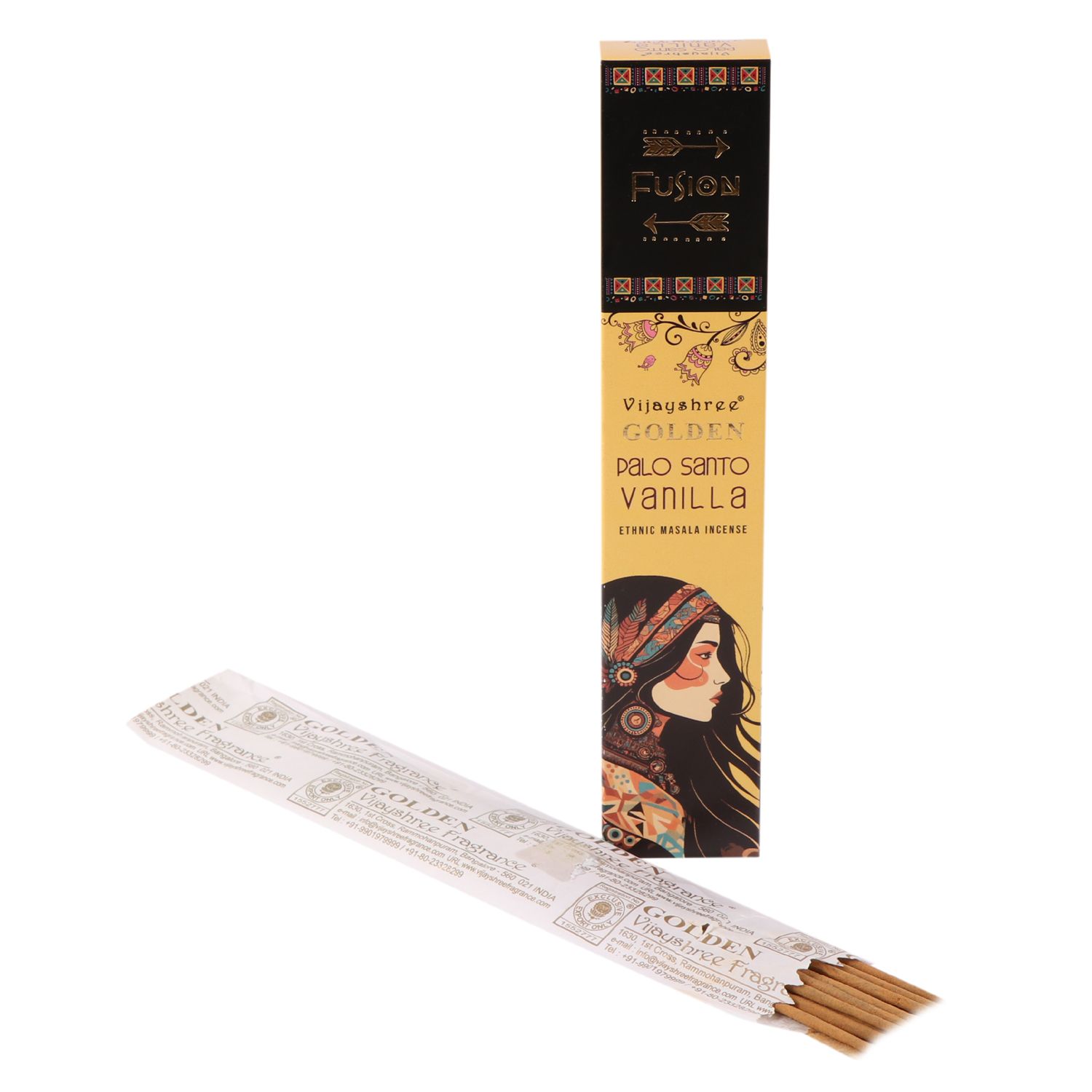 Golden Fusion Incense Sticks - Palo Santo & Vanilla - 15g1