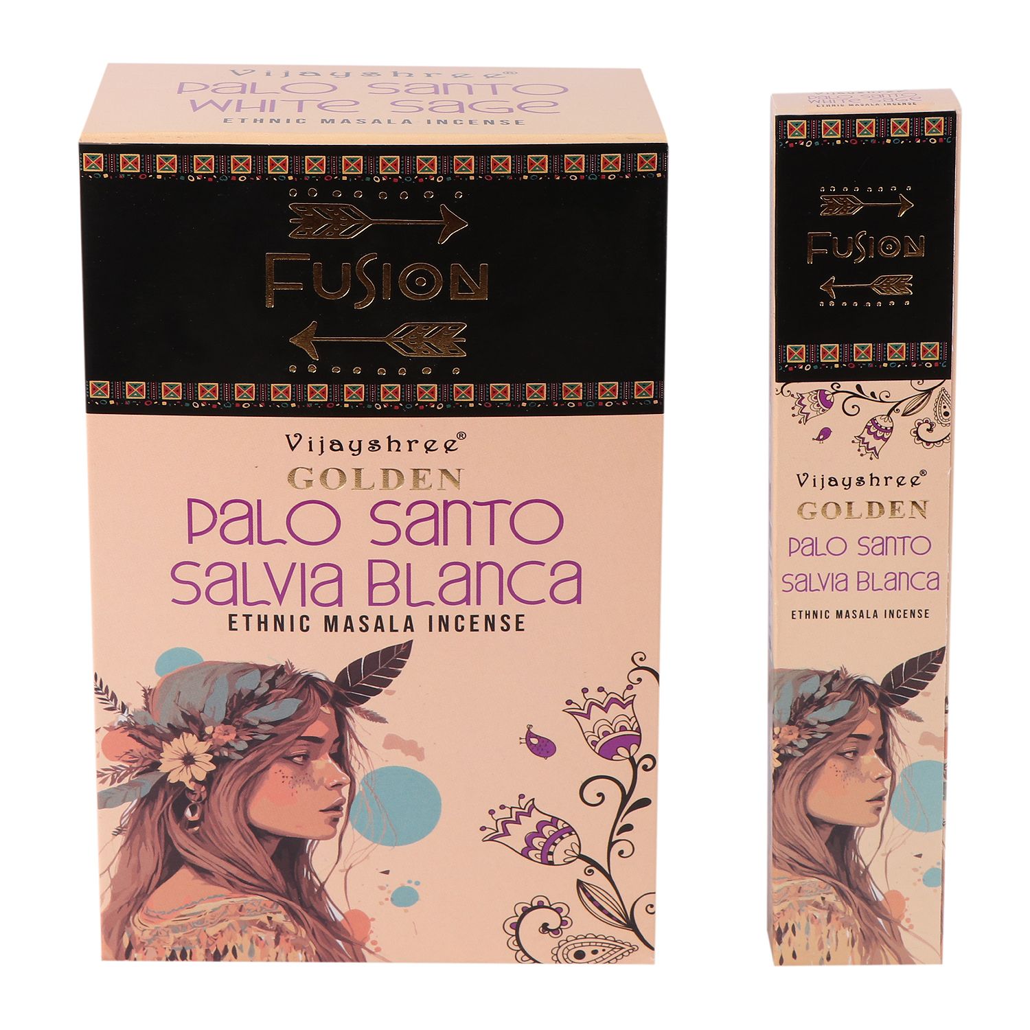 Golden Fusion Incense Sticks - Palo Santo & White Sage - 15g