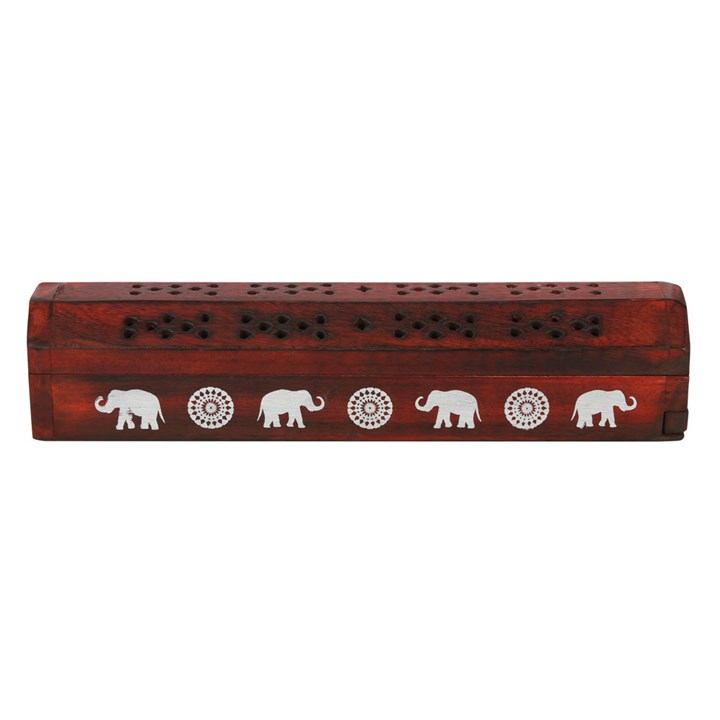 Elephant Wooden Holder & Rosewood Incense Box Set2
