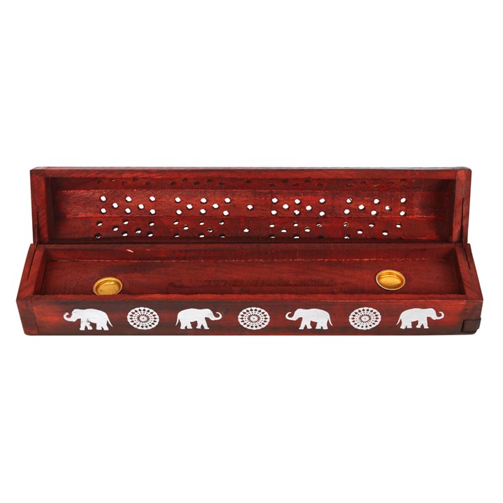 Elephant Wooden Holder & Rosewood Incense Box Set3