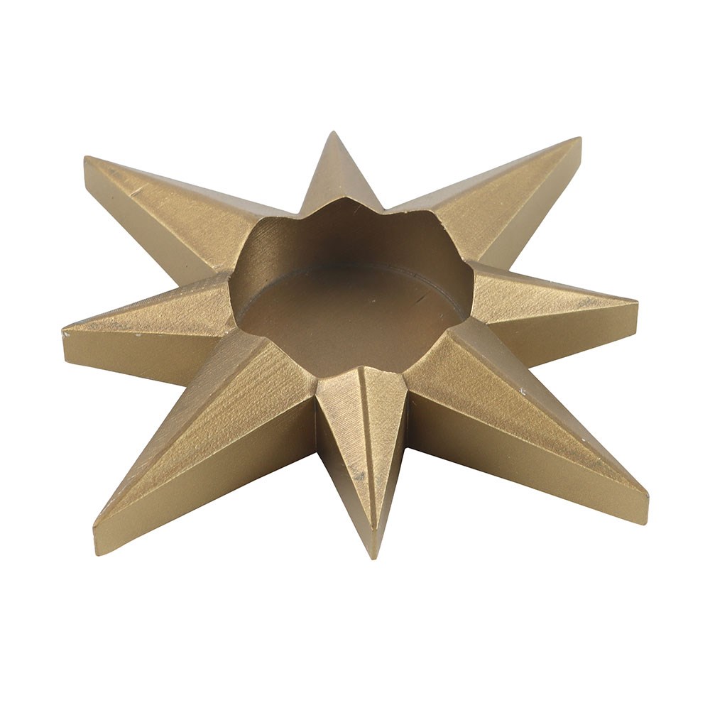 Gold Star Tealight Candle Holder2