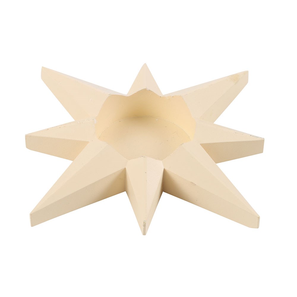 Cream Star Tealight Candle Holder2